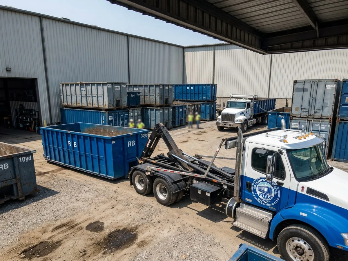 RB Dumpster Rental Quincy service area across greater Quincy